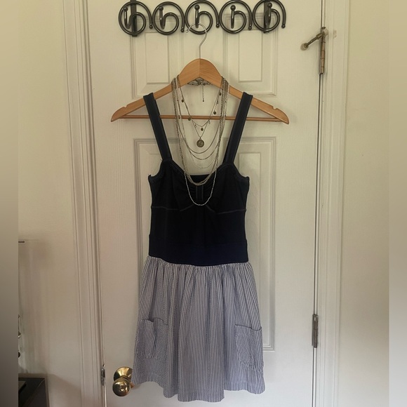 Y2K Hollister Co. Seersucker Stripe Mini Sundress - Picture 3 of 10
